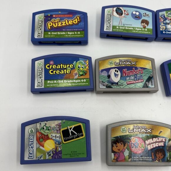 Leapster Leap Frog Games Lot Battery Or Wired  Summer Learning Roadtrip Fun - Picture 2 of 13
